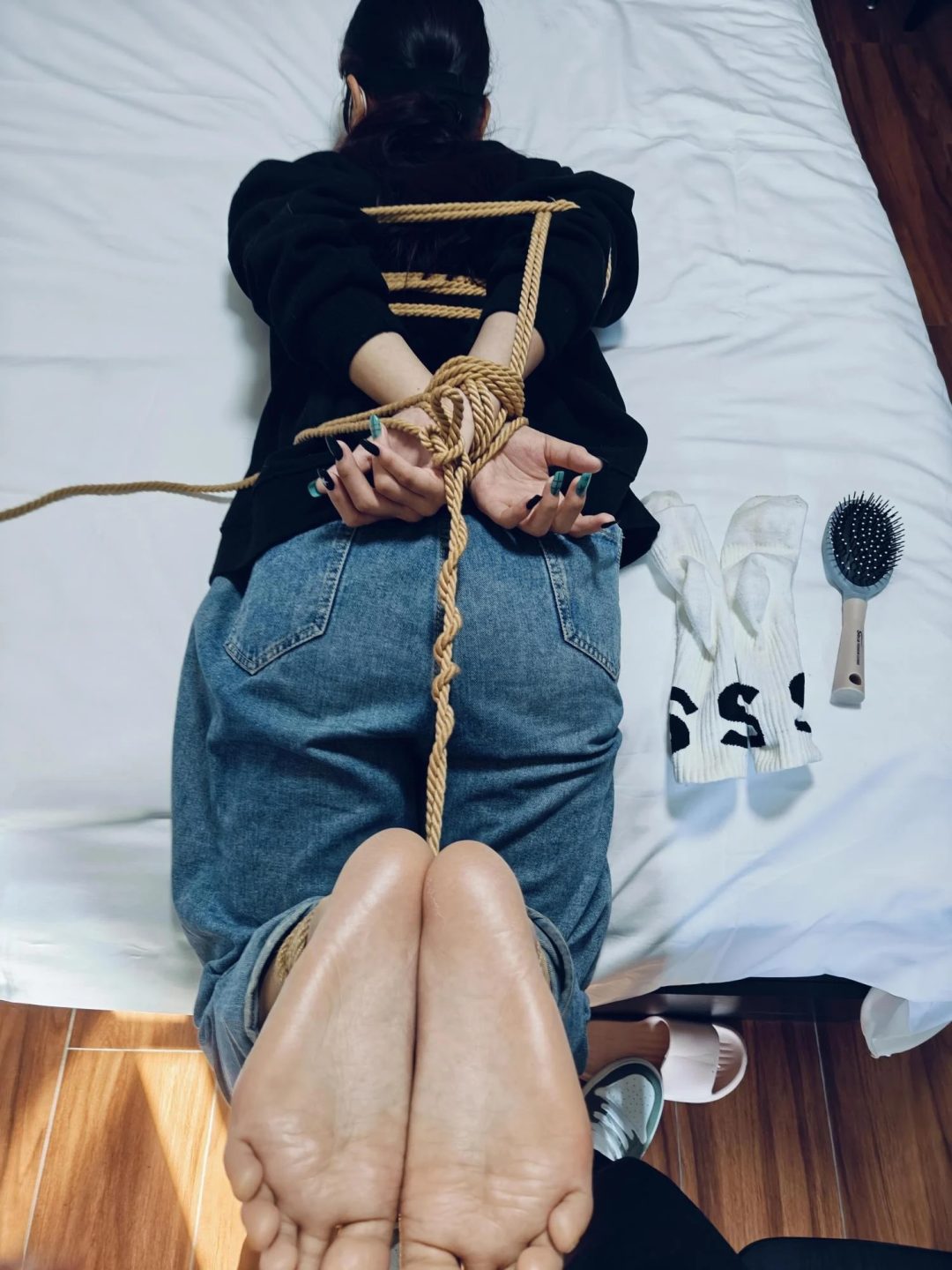 同好定拍娜娜，白袜捆绑+挠痒-3