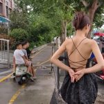 一绳所爱定拍，陈婧舒户外，10cm高跟，扎带捆拇指，散步逛街戴口球