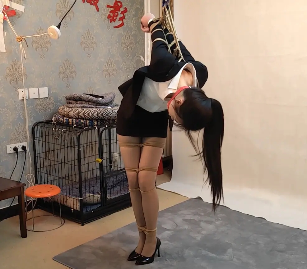 被固定的职业装丽人-2