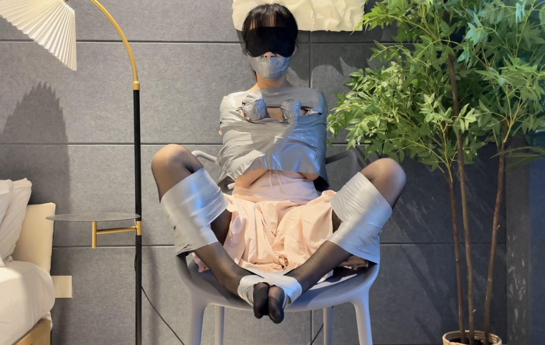 【缚艺录】【小海】胶带的半身捆绑-5