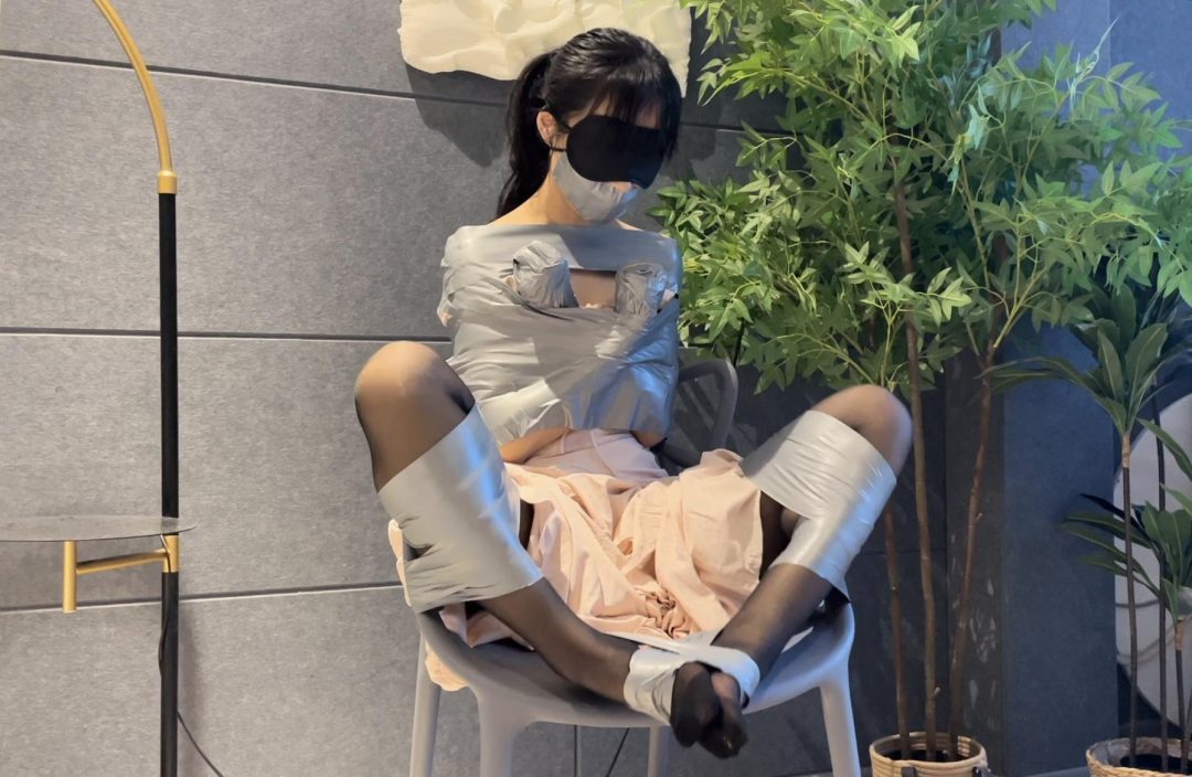 【缚艺录】【小海】胶带的半身捆绑-4