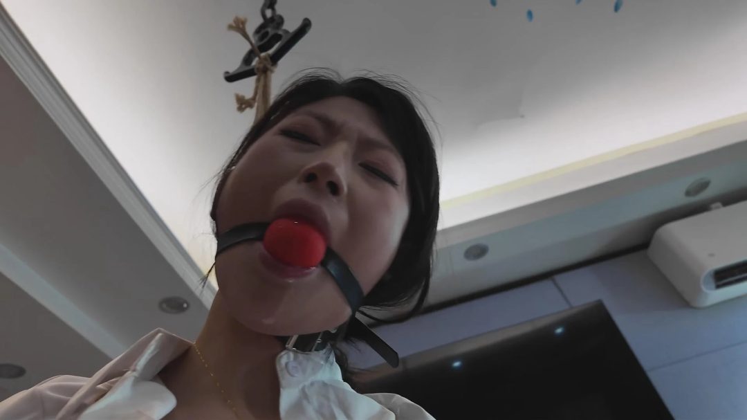 绳屋藏娇 定拍：魏灿紧缚口球吊脖-2