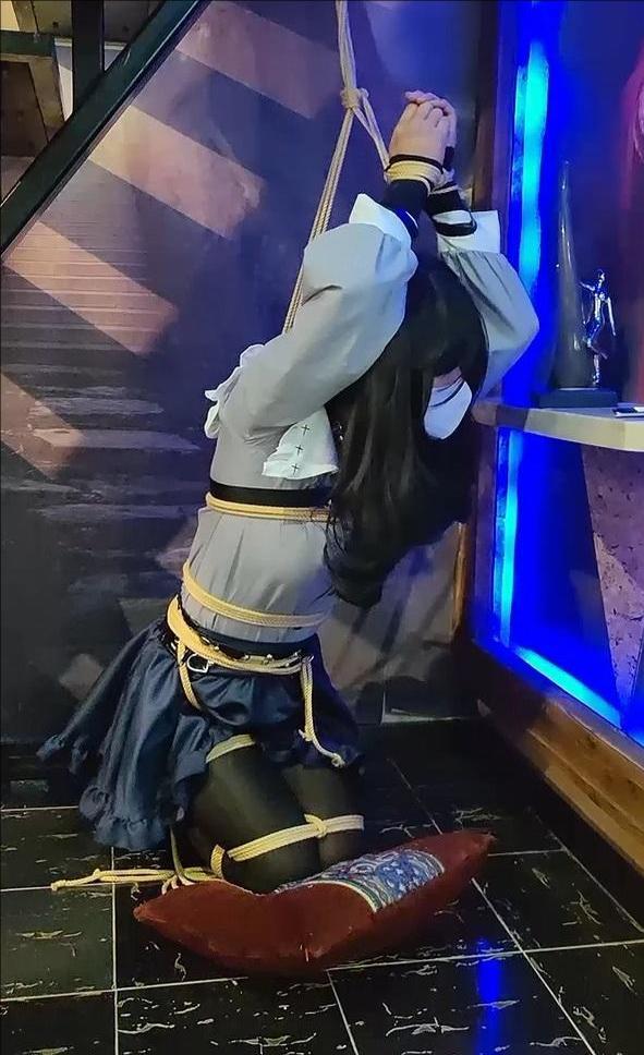 彩虹社Vtuber Sanya COS - 伪娘拘束抚摸-8