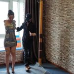 一绳所爱定拍 紫涵极限直臂试戴两种深喉口塞穿12CM高跟鞋吊脖罚站极限放置四十分钟