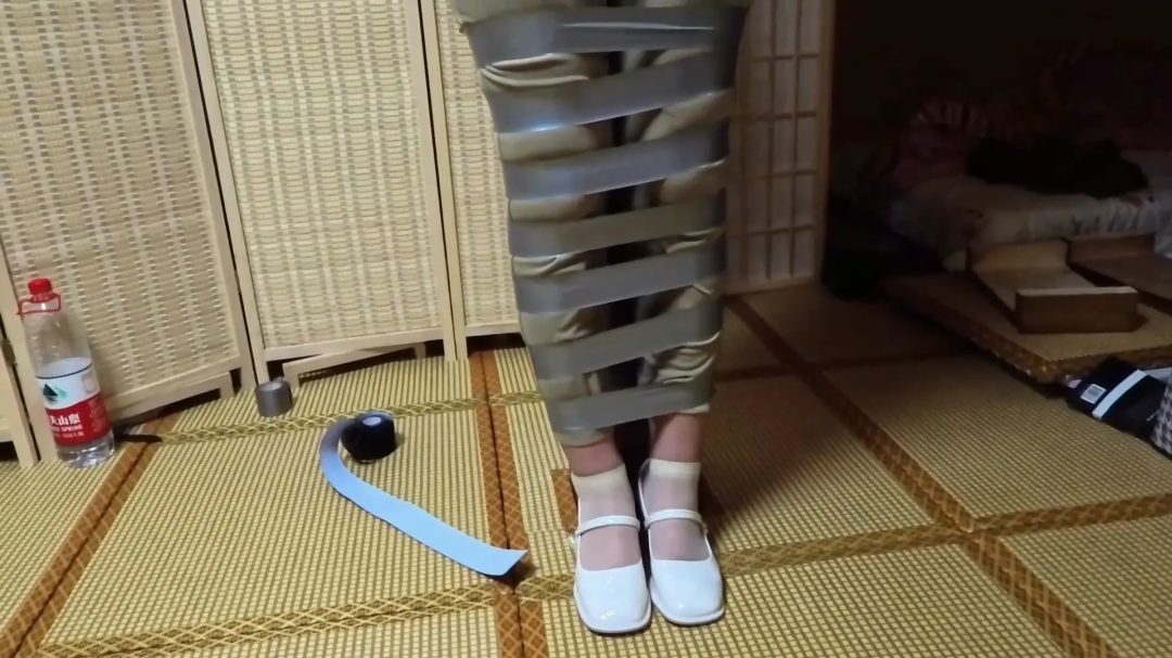 胶带柱子缚！上半身欧式柱缚！-3