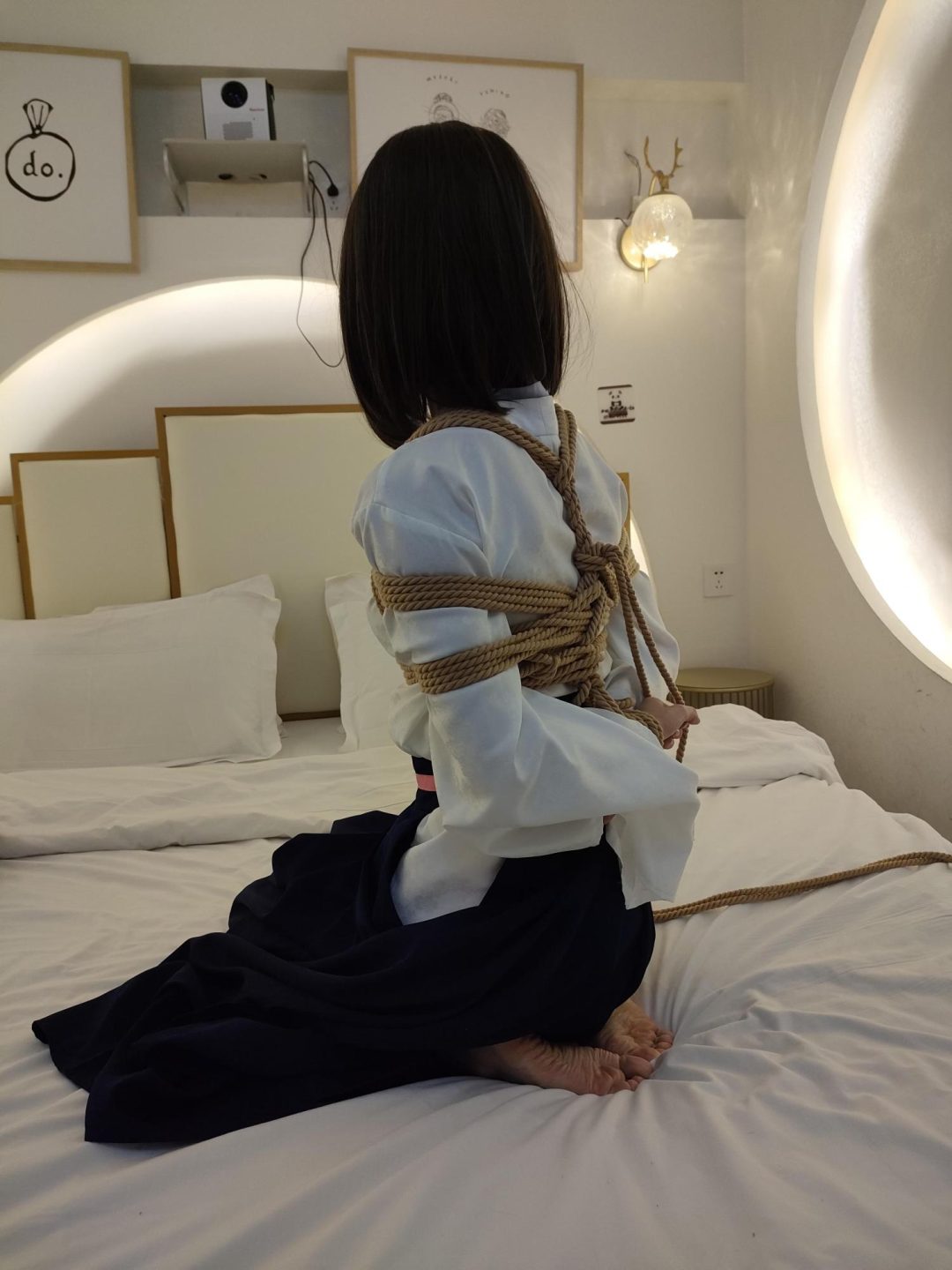 原神神里绫华cos服捆绑调教-10