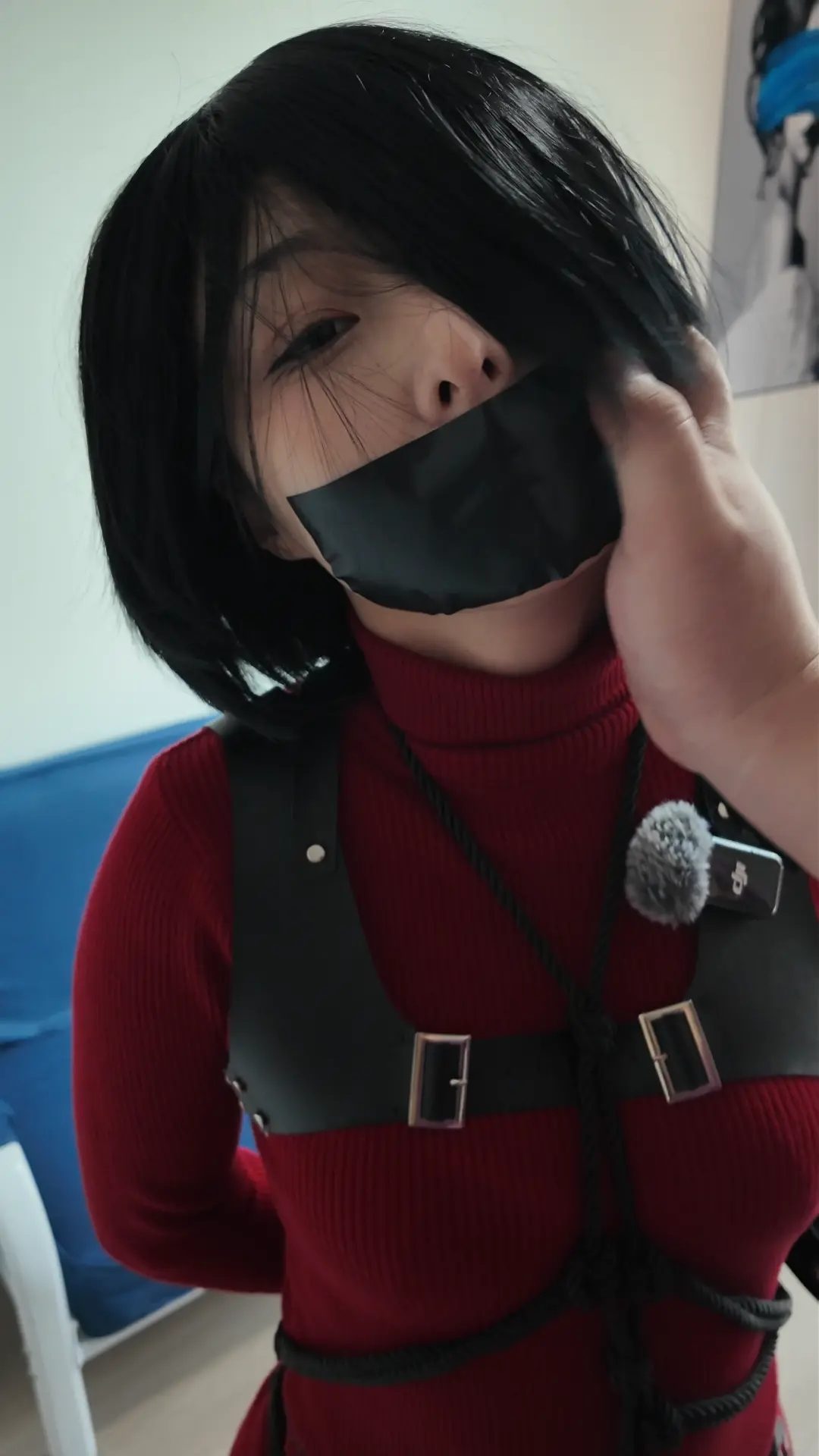 【Chrisgag典藏版】陷入危机的Ada龟甲缚长靴捆绑胶带封嘴-5