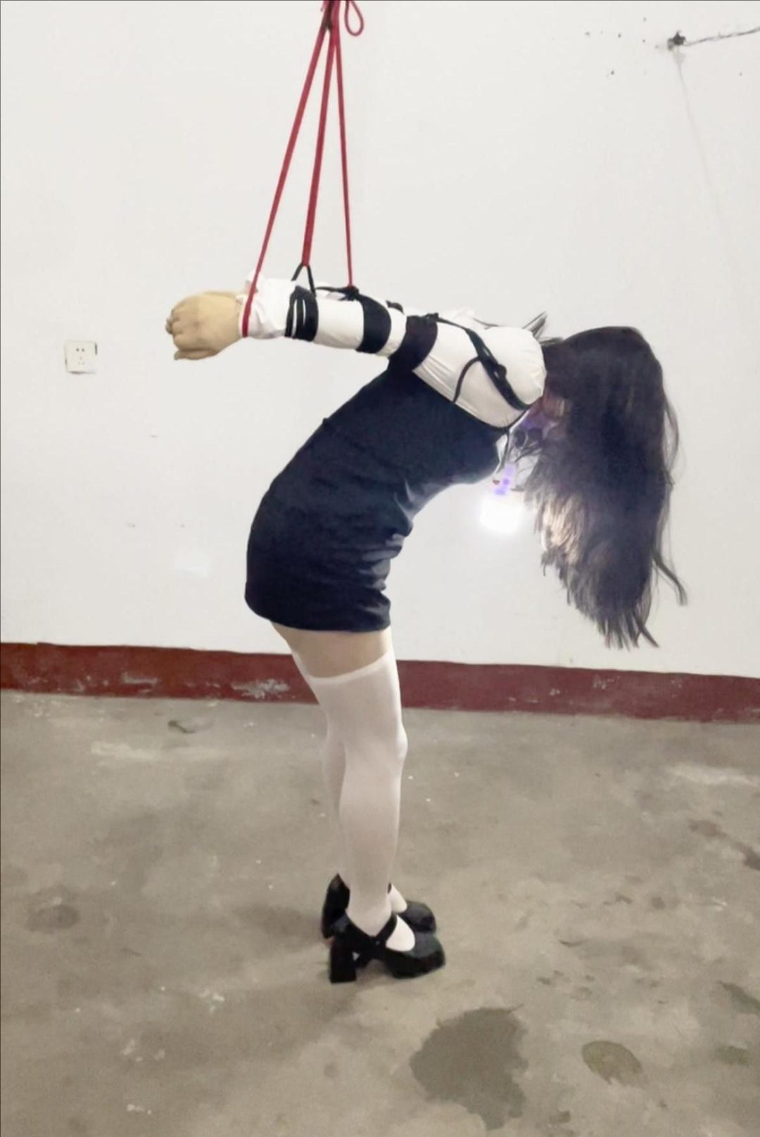 JK制服 长筒白丝调教-1