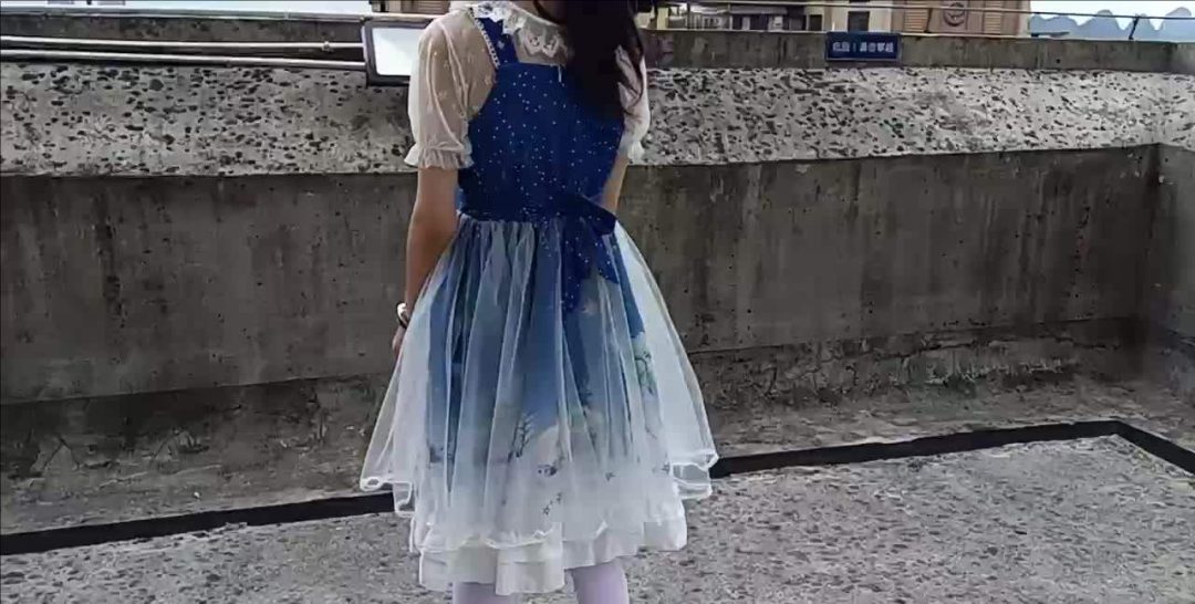 【琳媚】LOLI白丝天台镣铐 重铐手铐的束缚 妹子走出沉重的步伐露出狰狞的表情-4