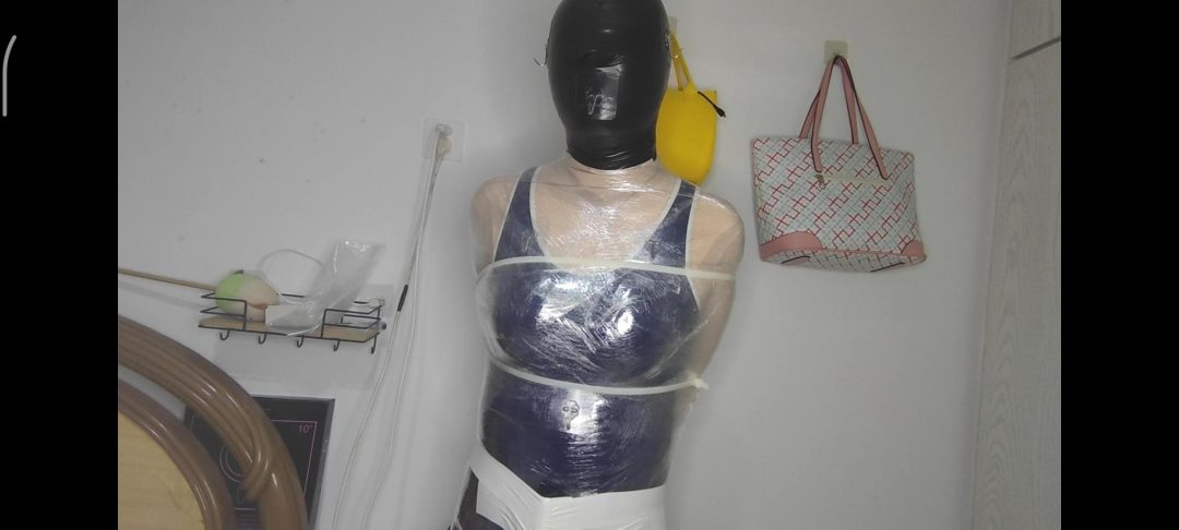 人体家具升级zentai+保鲜膜+胶带头部封闭?再加+双层热缩袋+扎带固定+挂钩粘贴-5 人体家具升级zentai+保鲜膜+胶带头部封闭?再加+双层热缩袋+扎带固定+挂钩粘贴-5