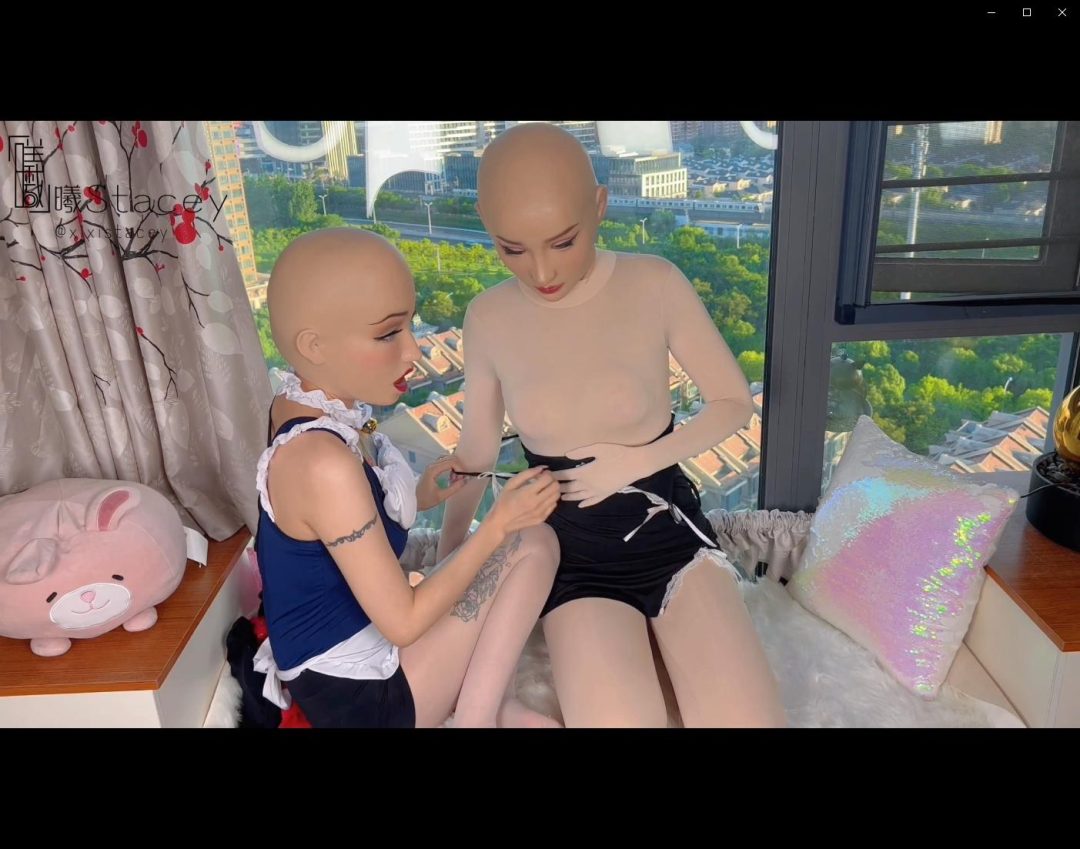 曦曦Stacey之双人真人面具Femalemask闺蜜完整版佩戴欲梦Mask过程以及被曦曦捂嘴温柔抚摸调教-5