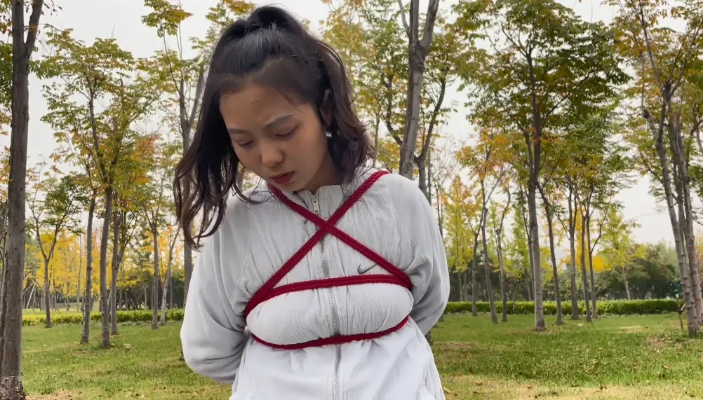 公园直播 捆绑 让被绑者丢人现眼 路人异样的眼光观看心理激动刺激-5