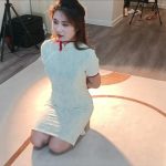 筱慧，温婉女孩的旗袍红绳游戏，曼妙跪缚与嫩足之虐