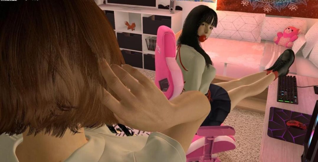 【自缚被家教老师发现后】百合向，看着绳艺片，云溪拿出绳子给自己绑了起来，老师突然进门后......肉丝马丁靴，超大口球，黑丝OL-7