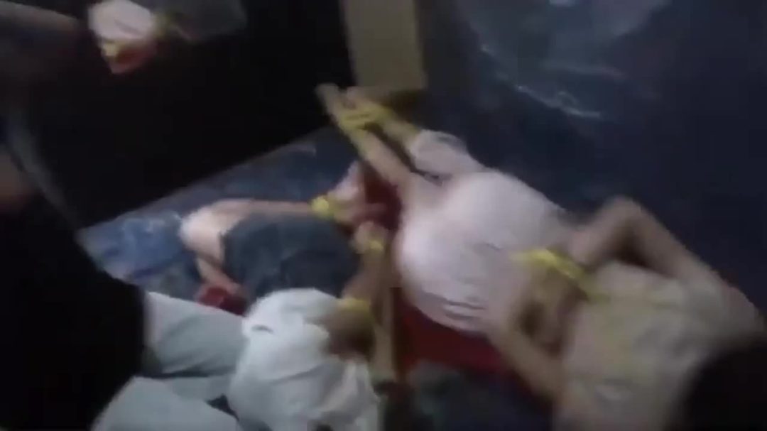 3名少女的捆绑挣扎游戏-5