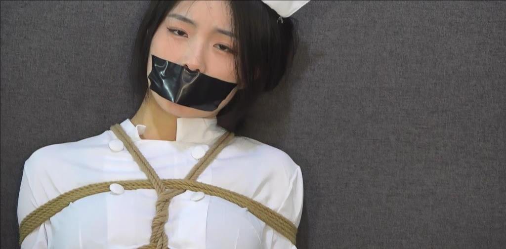 入室劫案之护士绑架案 白丝护士被捆绑TK挣扎逃脱-5
