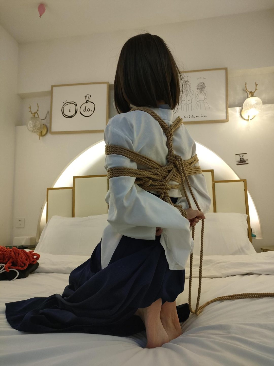 原神神里绫华cos服捆绑调教-8