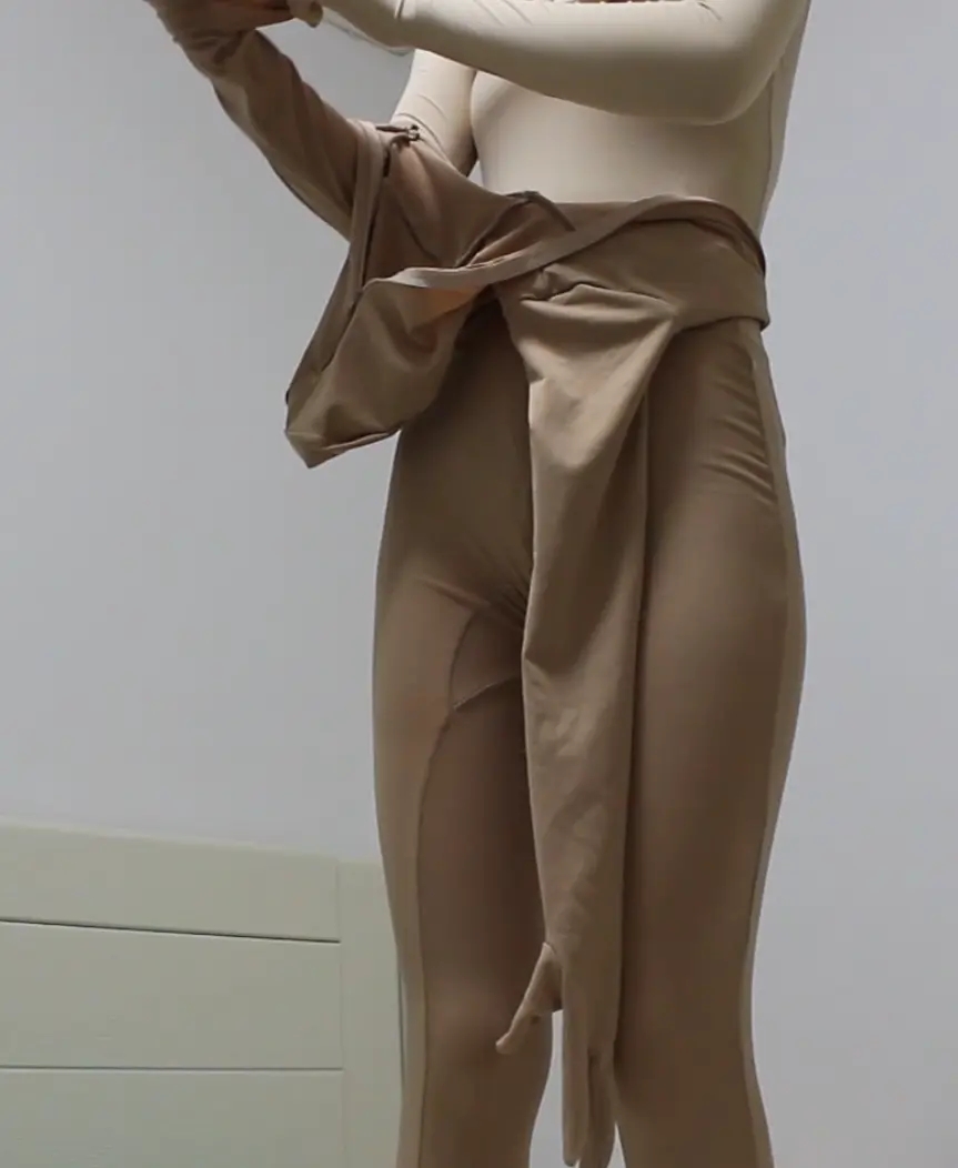 多层zentai 四层。两层天鹅绒 一层莫代尔 一层莱卡面料 再加一层丝袜睡袋-4