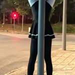手脚头顶背铐在红绿灯上SubM