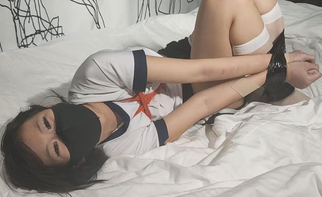 双马尾驷马胶带凌辱妇科椅束缚-8