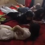3名少女的捆绑挣扎游戏