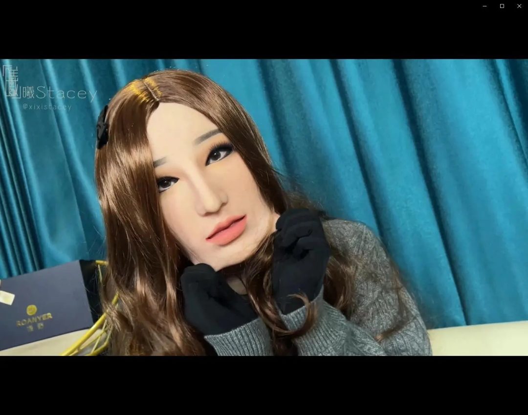 曦曦Stacey真人面具小惠Female mask之今天是一位迷恋面具，长手套，光泽袜的温柔邻家姐姐-8
