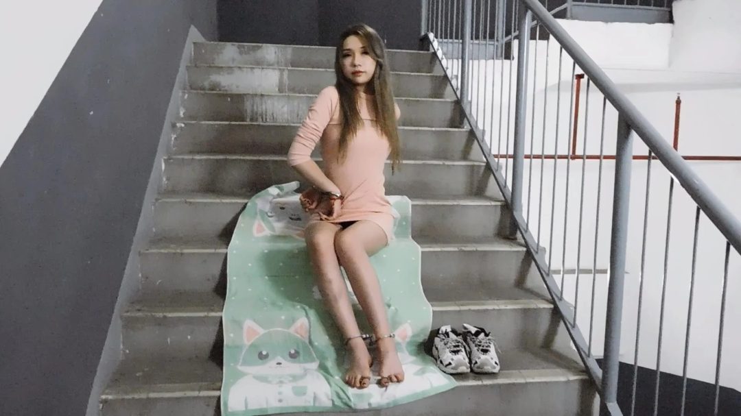 佳人难觅系列 叛逆不良少女冬羽镣铐挠脚心TK系列剪影1 手铐脚铐脚趾铐-3