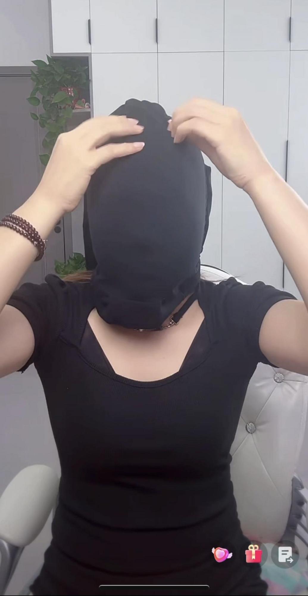 鱼糯糯 紧身渔网袜女主播丝袜包头堵嘴-3