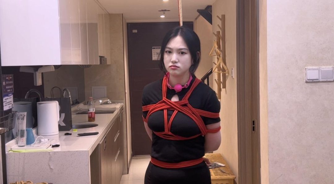 紧缚站立口球堵嘴-2