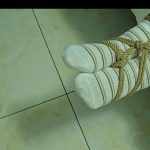 文曼 首次被捆绑小白袜