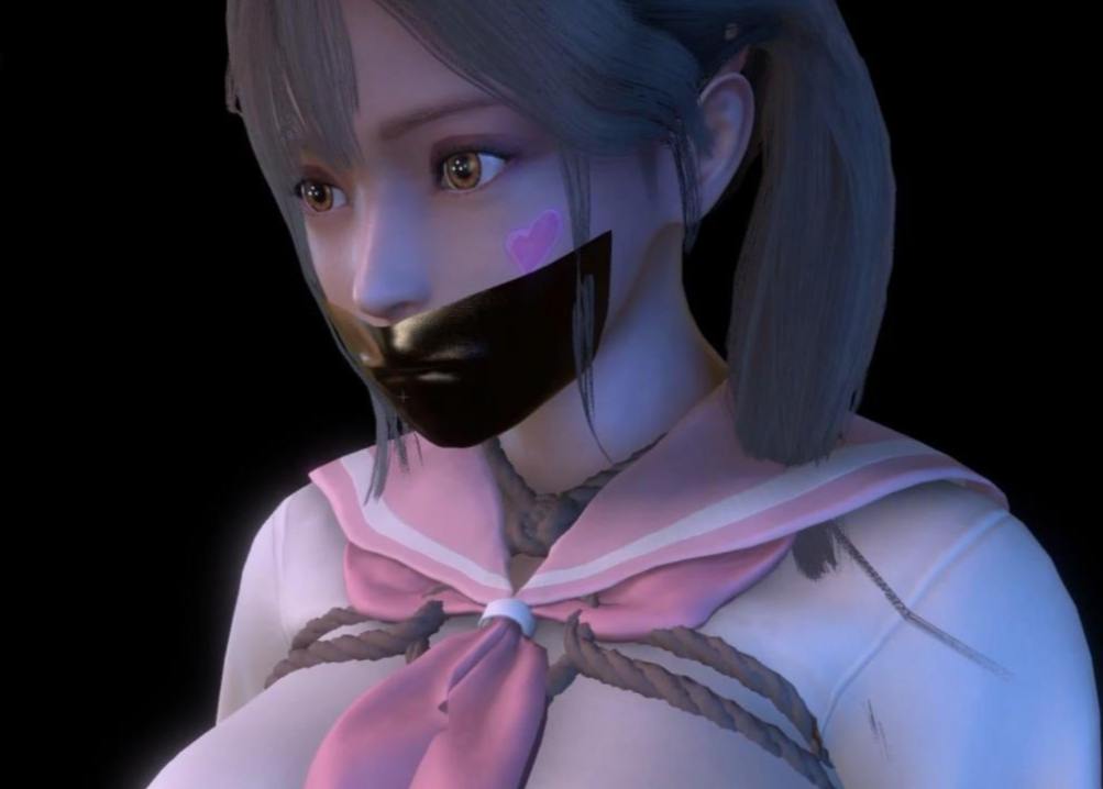 【女高的地下室直播】百合系列——白丝学生妹的直播记录，胶带严密堵嘴，双人捆绑接吻-6