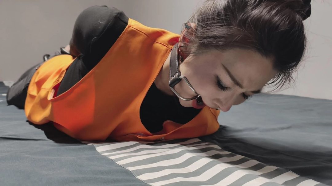 【忘忧社工作室】一名女犯人被抓获，进行例行搜身检查后被带上手铐。审问时，她自称江红。面对审问，她坚称自己没有什么可说的，态度不配合-1