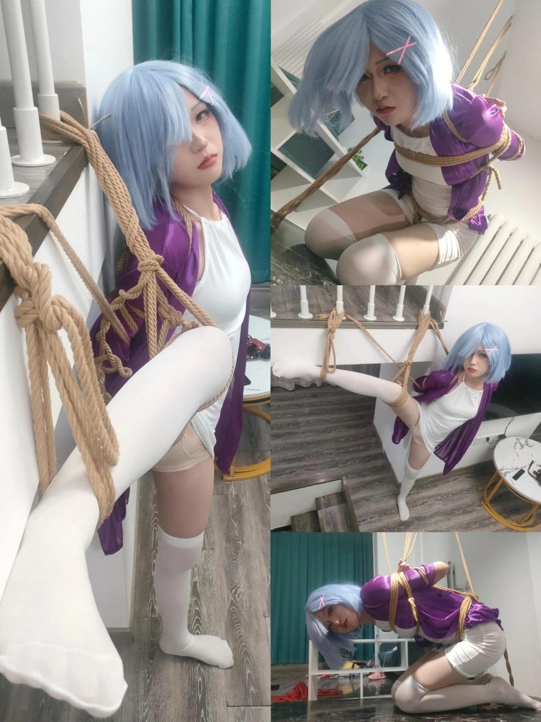 万圣节前夜cosplay狂欢《人妻蕾姆的紧缚调教》(合乎粥礼、入室抢劫、情趣速攻服,白丝挠脚心tk,极限单腿吊绑、五花大绑、吊绑悬空、罚跪打屁屁)-1 万圣节前夜cosplay狂欢《人妻蕾姆的紧缚调教》(合乎粥礼、入室抢劫、情趣速攻服,白丝挠脚心tk,极限单腿吊绑、五花大绑、吊绑悬空、罚跪打屁屁)-1