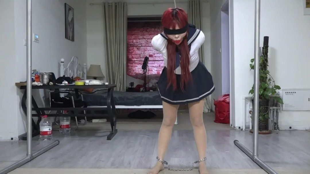 曼妮约拍 水手肉丝镣铐捆绑-3