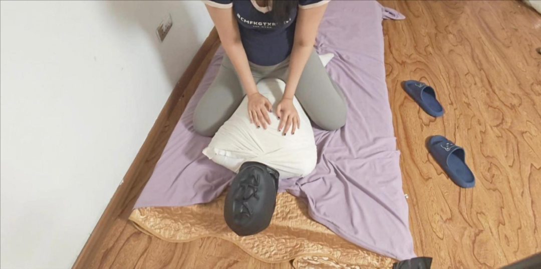 女女 木乃伊 泳帽息窒，郊狼皮革 头套-7