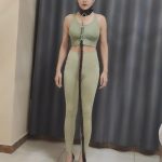 气质美女模特五花紧绑带超大口球口水羞辱狗圈牵着跪着走