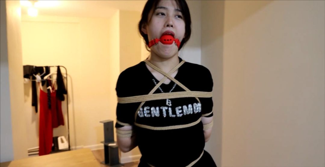 文静试镜第一集：有点狠的后观音、有点坏的股绳，束手束脚的动态测试，美艳口球、晶莹口水-9