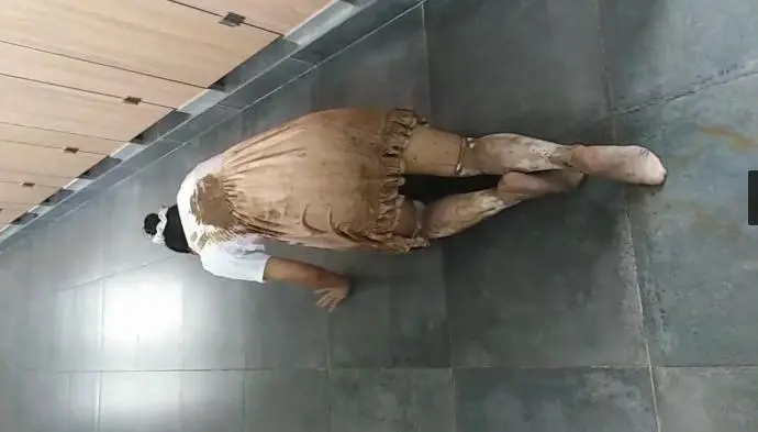 lo娘白丝雨天被jk白丝娘踩在泥水里蹂躏 被迫在公厕爬行-7
