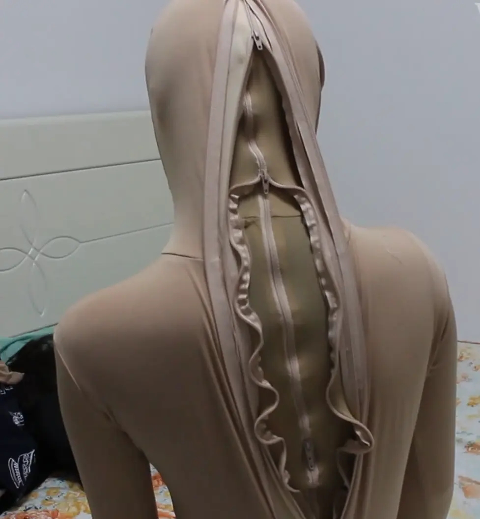 多层zentai 四层。两层天鹅绒 一层莫代尔 一层莱卡面料 再加一层丝袜睡袋-1