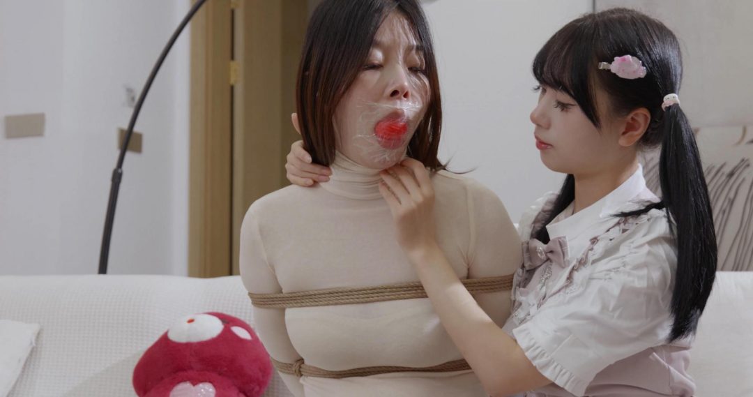 【红鲤鱼】女女海绵球堵嘴泡沫胶带封嘴-4