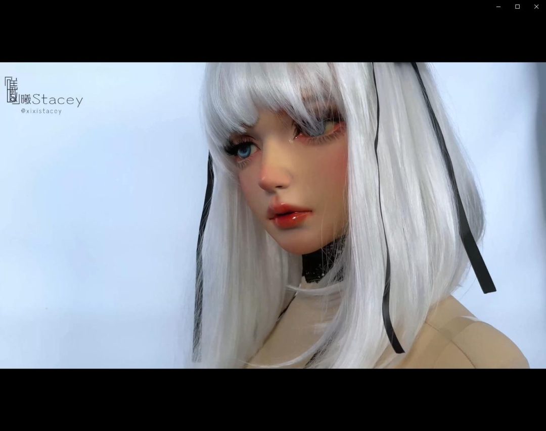小恶魔kig变身❤曦曦Stacey00后小闺蜜的初次变娃戴kigurumi头壳青涩体验-8
