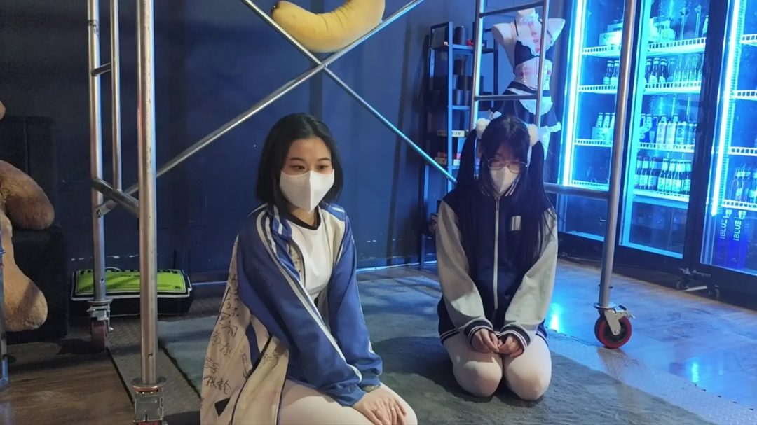 兔兔小钰双人校服 女调女 双人剧情 女m反攻 胶带-8