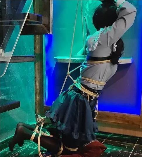彩虹社Vtuber Sanya COS - 伪娘拘束抚摸-11
