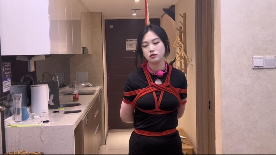 紧缚站立口球堵嘴-3