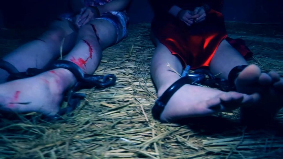 定拍女烈片《红岩英烈 2》中集 敌人在刑讯室对沈林芳和蔡美霞严刑逼供被折磨的遍体鳞伤-3