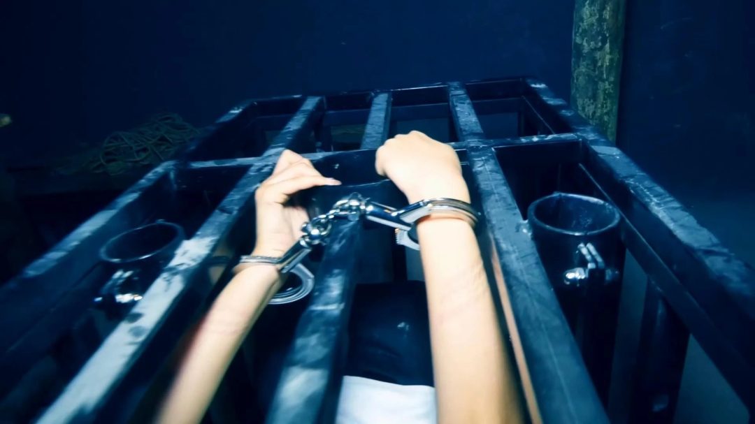 片名：定拍转公映 新片《红颜丽人不归路（绞刑篇）》 完整版 郭艳年纪轻轻犯s人，被捕后不老实交代自己的犯罪过程，受倒吊，关笼惩罚 钉死镣最后执行绞刑-10