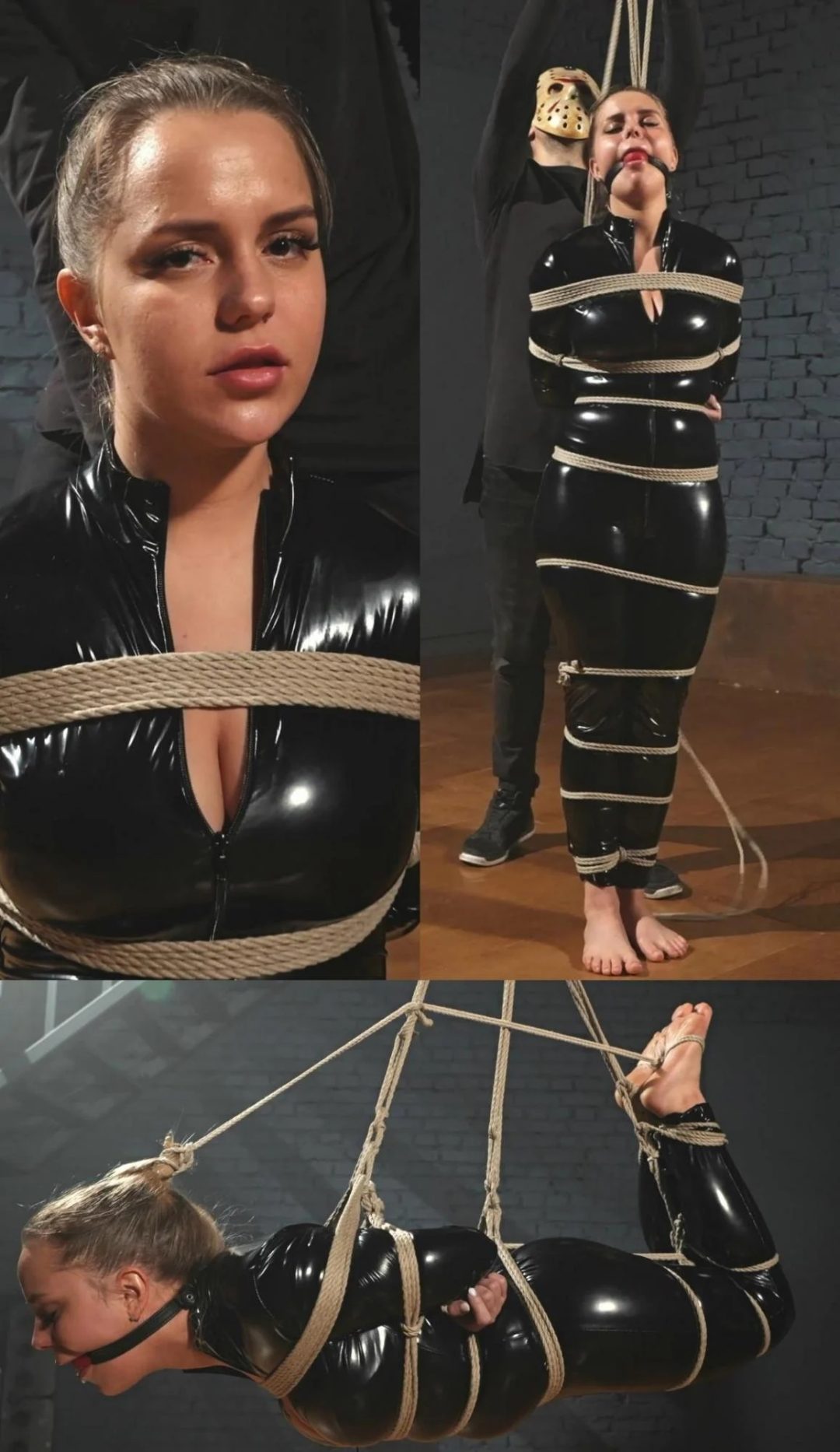 Annabelle in a Catsuit - Hogtied and Suspended-1 Annabelle in a Catsuit - Hogtied and Suspended-1