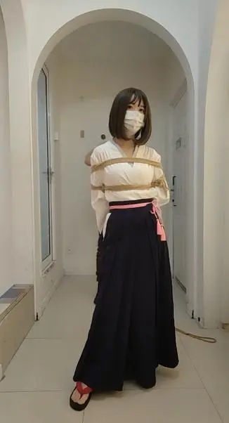 原神神里绫华cos服捆绑调教-5