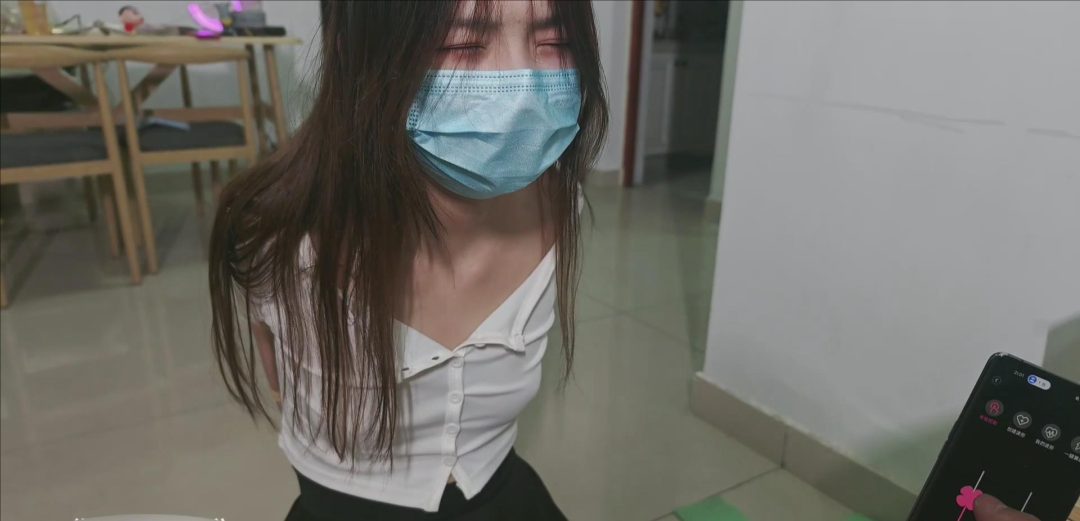 《GD绳束》模特桃桃 直臂捆绑 强行跪姿-5