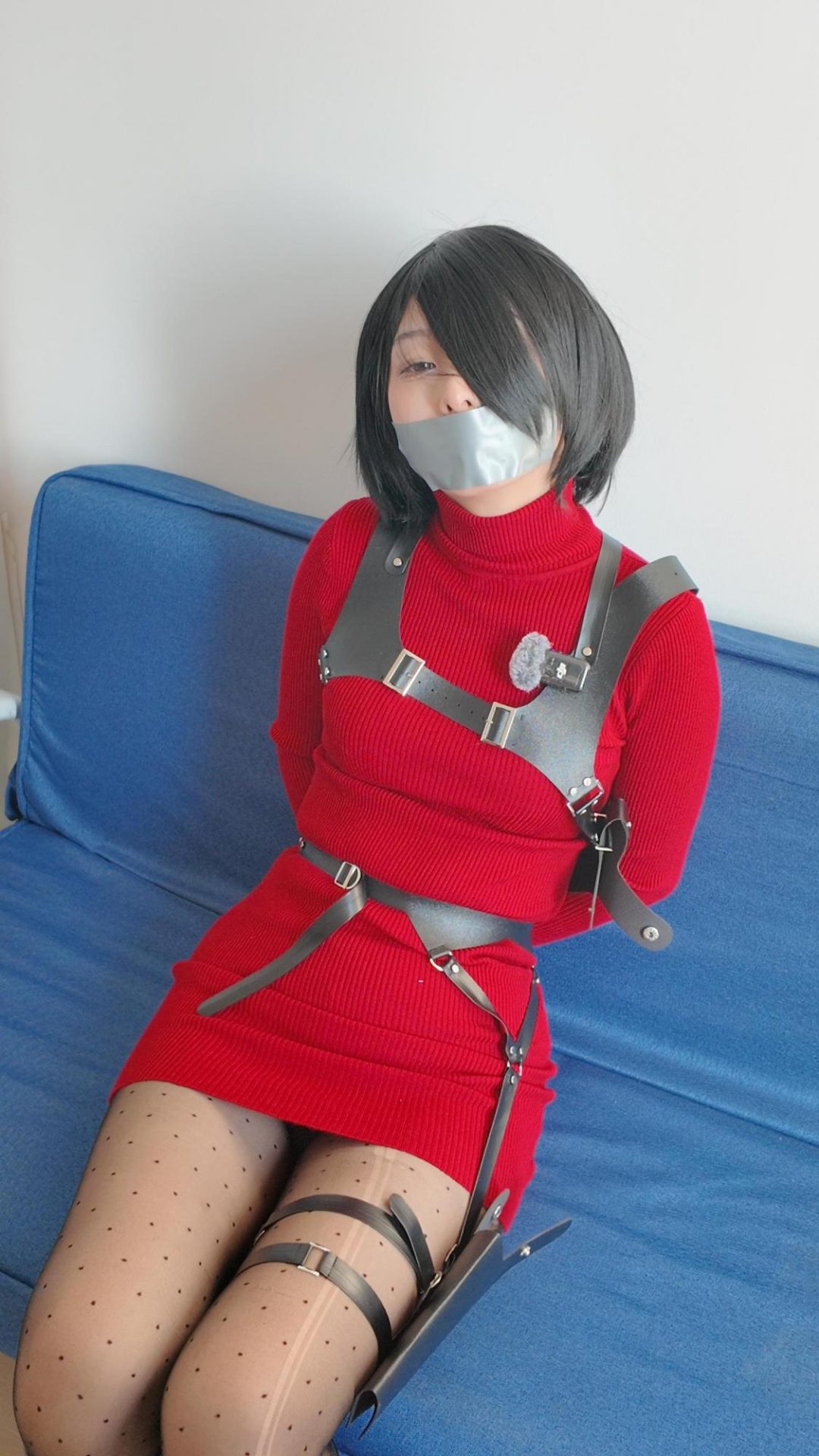 【Chrisgag cosplay系列】Ada 艾达王陷入困境！龟甲缚长靴捆绑胶带封嘴-3